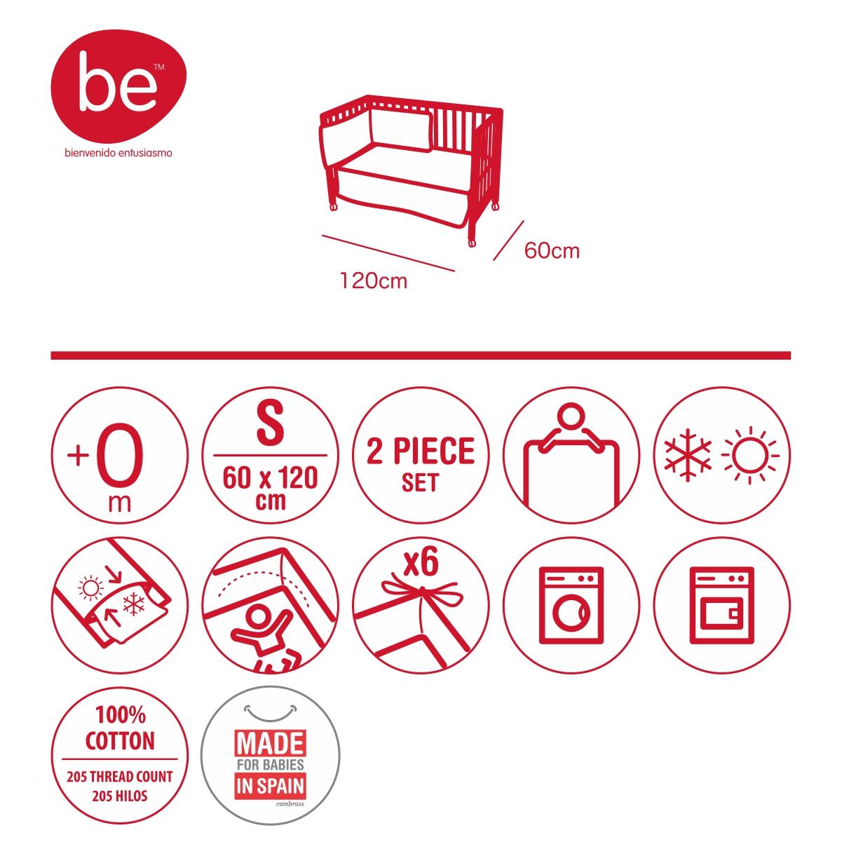 Ensemble couette + protège-matelas pour lit bébé BE 60 x 120 cm, plusieurs couleurs Lion gis