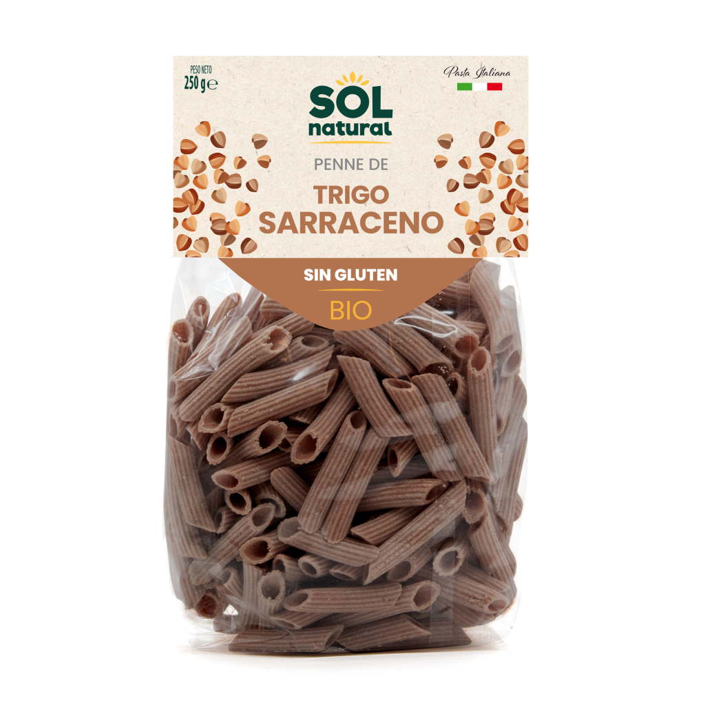 Pâtes penne au sarrasin sans gluten BIO Sol Natural 250 g