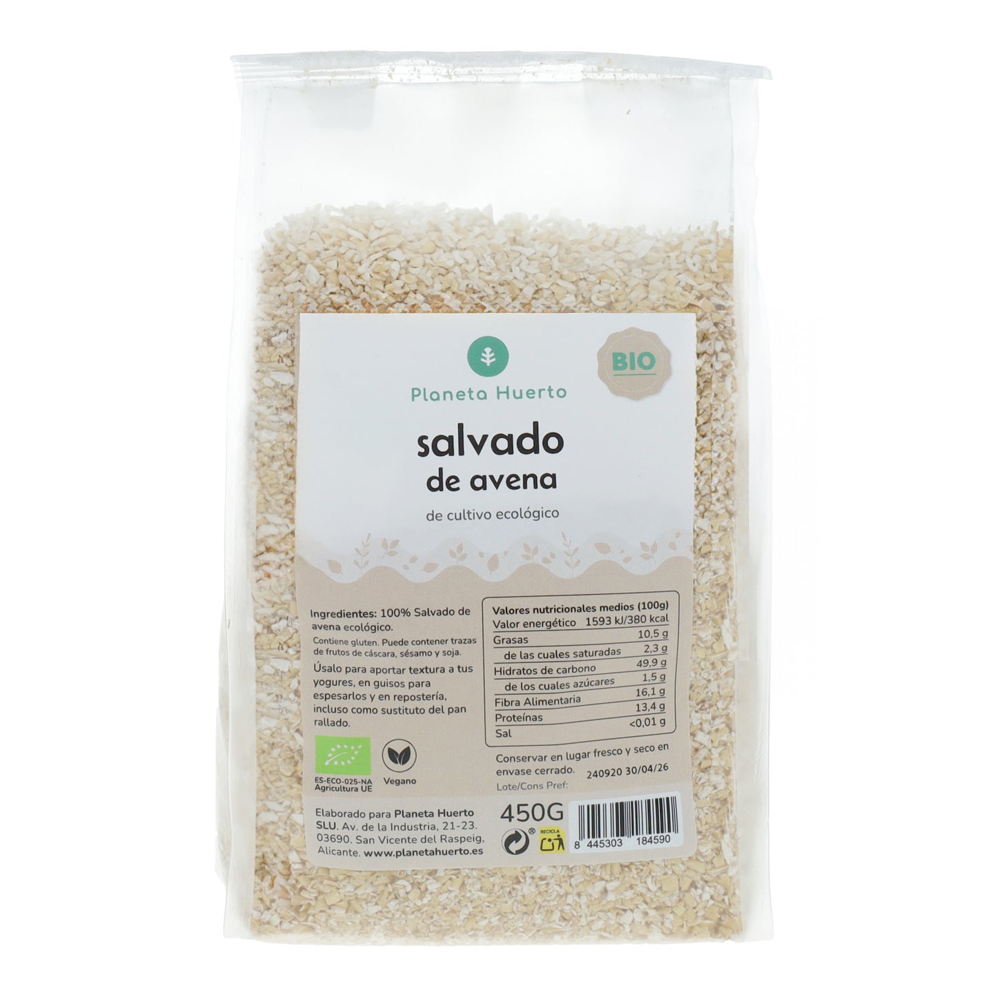 Havrekli ECO Planeta Huerto 450 g