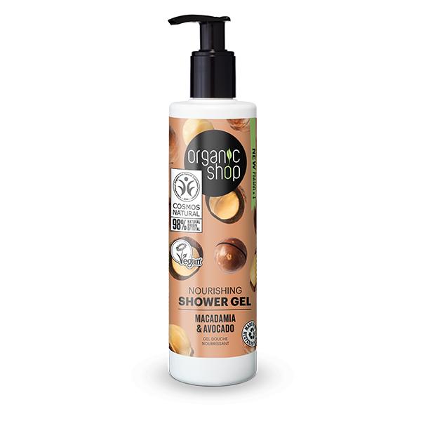 Odżywczy żel pod prysznic Macadamia Aguacate Organic Shop 280 ml
