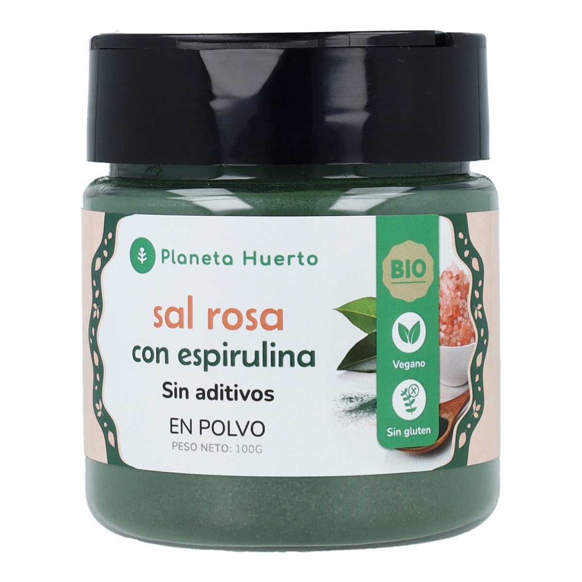 Rosa salt med Spirulina tångpulver ECO Planeta Huerto 100g