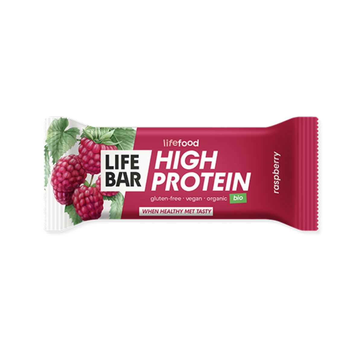 Batony proteinowe o smaku malinowym bio 40 g Lifebar, Life Food