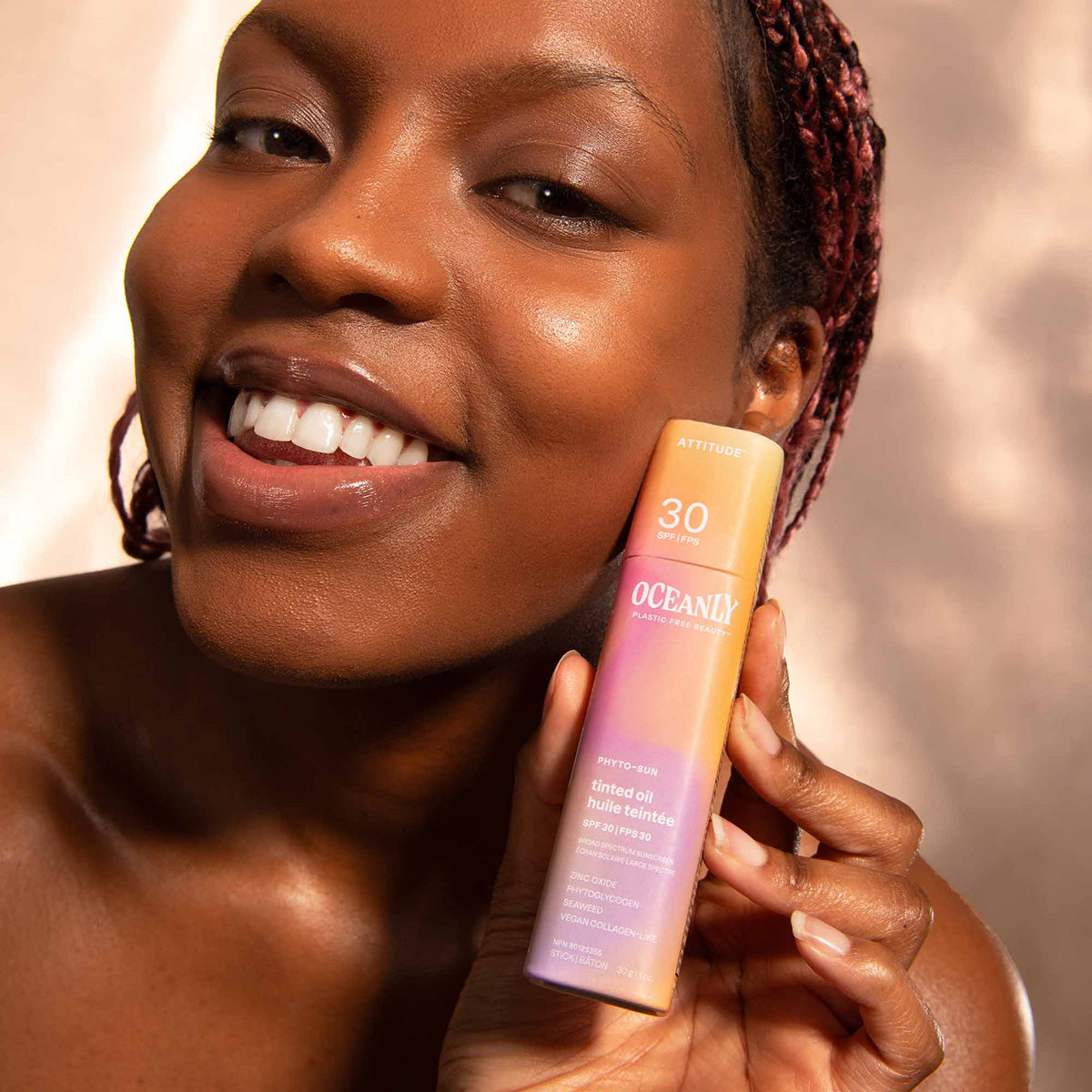 Oceanly - Ansiktsolja med solskydd PHYTO-SUN - Med färg - FSPF 30, Attitude, 30 g