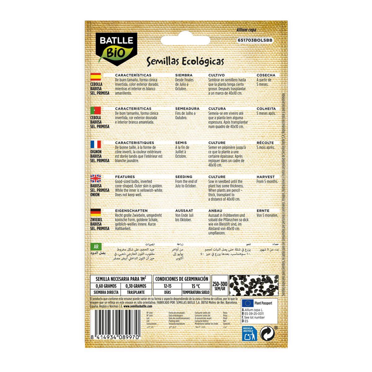 Zaden van Babosa-ui, geselecteerd, biologisch Batlle