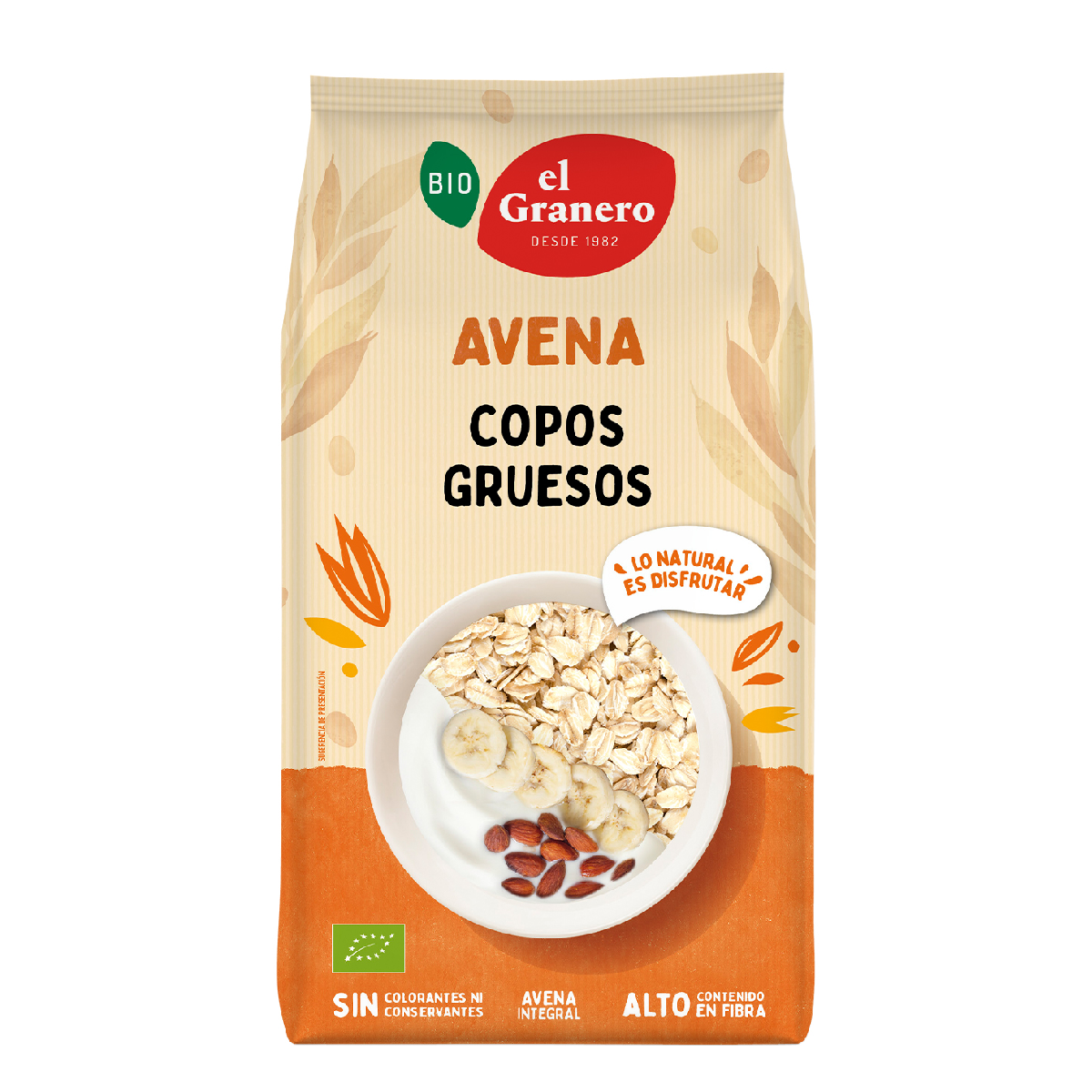 Flocons d'avoine complète BIO El Granero, 1 kg