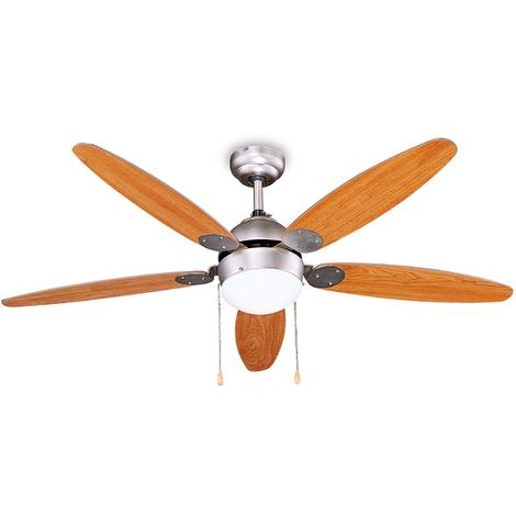 Ventilateur de plafond GSC 132 cm avec pales en bois