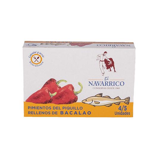 Peperoni del Piquillo ripieni di baccalà in scatola El Navarrico 270 ml