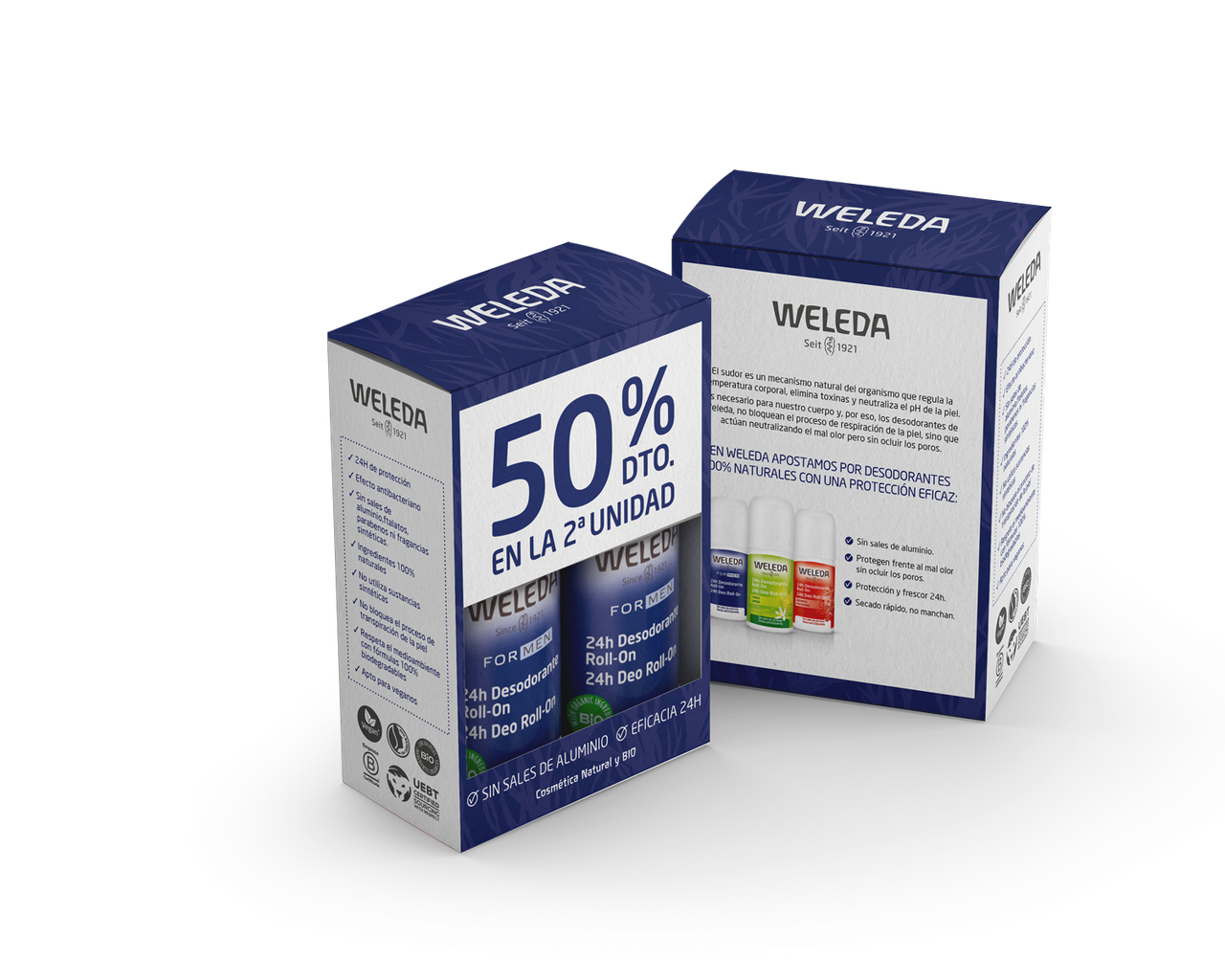 Duplo Deodorant Roll-on voor mannen 50 ml Weleda