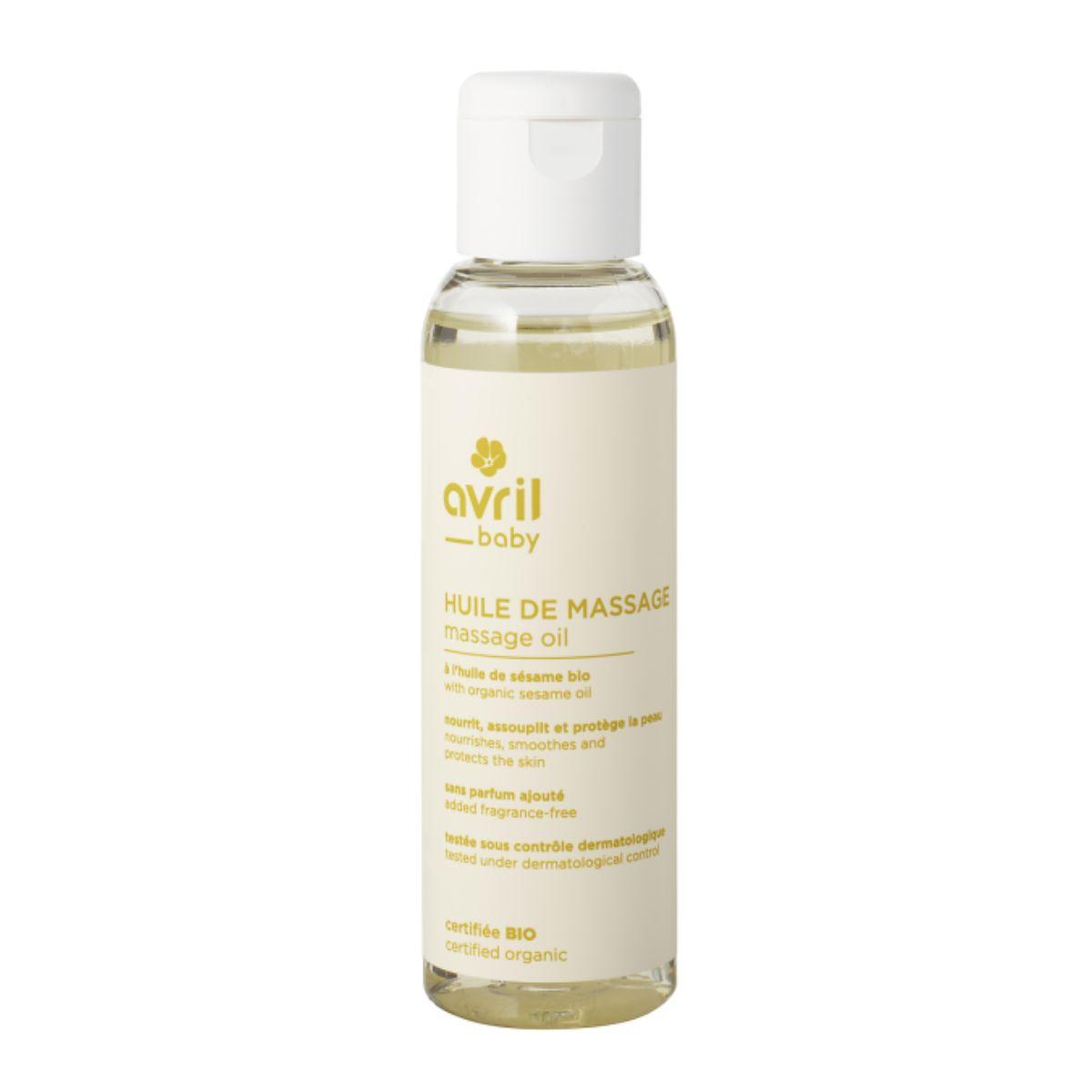 Huile de massage spéciale bébés BIO Avril 100 ml