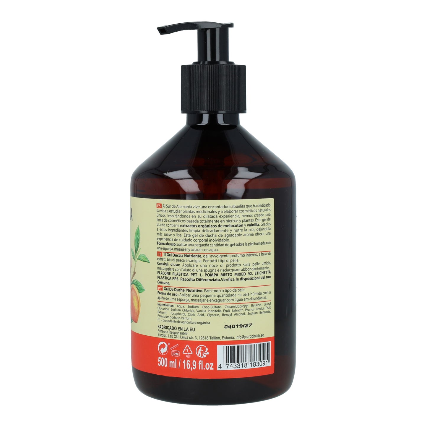 Gel douche nourrissant pour tous types de peaux Oma Gertrude 500 ml