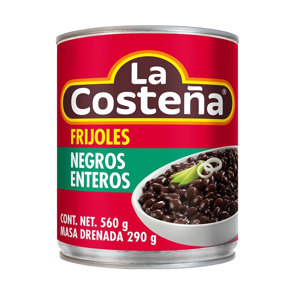 Haricots noirs entiers La costeña 560g