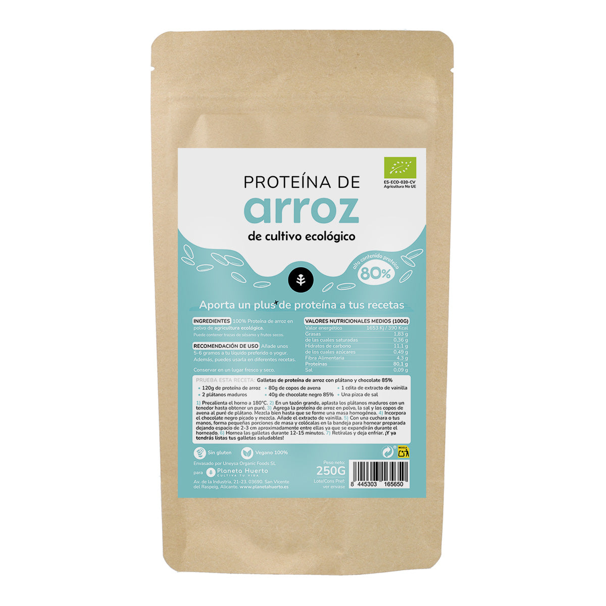 Białko ryżowe 80% Eco Planet Vegetable Garden, 250g