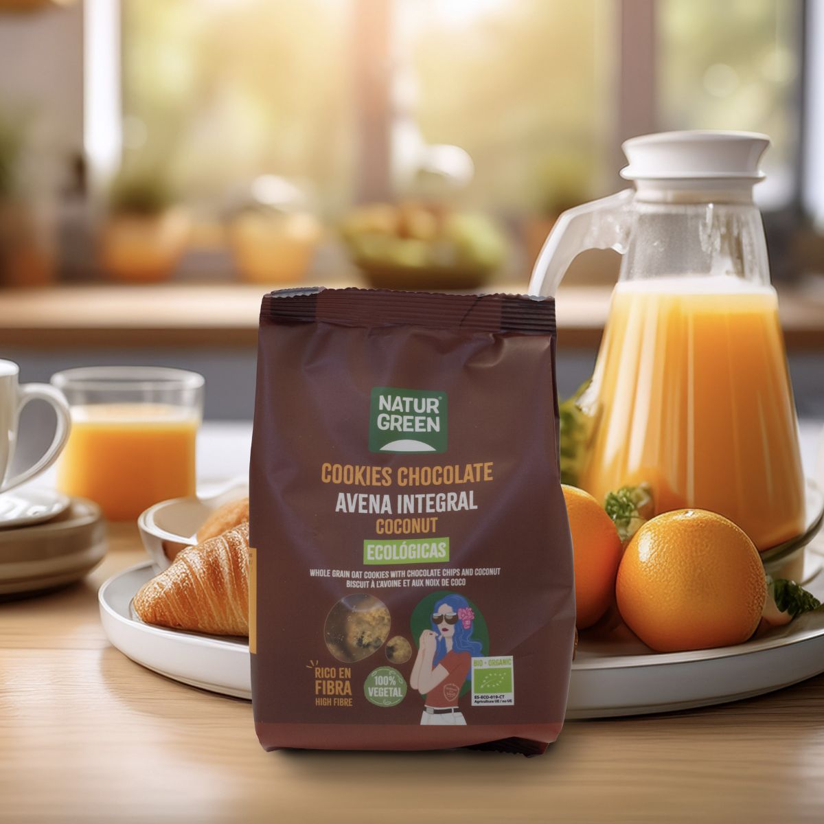 Biologische havermoutkoekjes met kokos NaturGreen 140 g