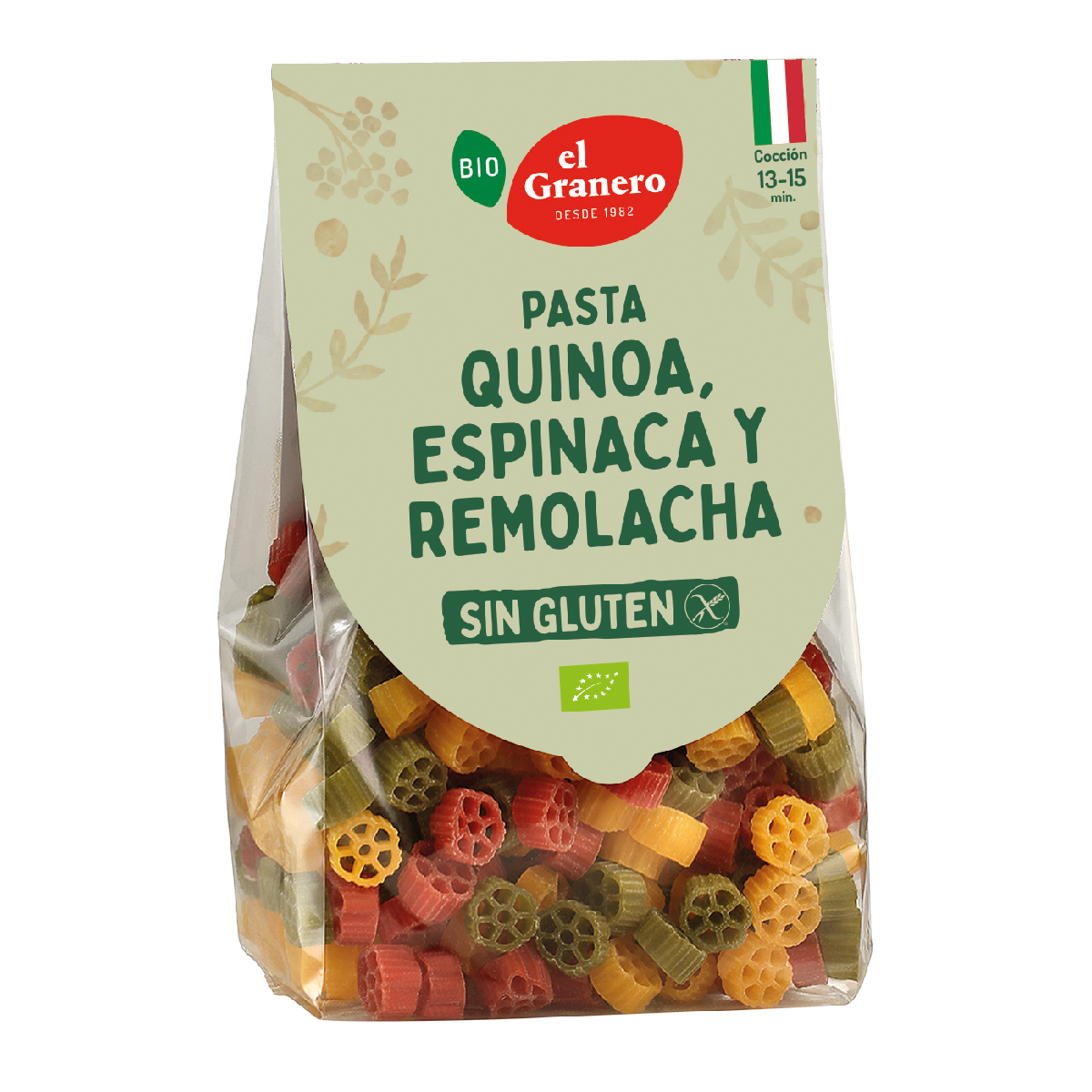 Pasta senza glutine Bio Tricolor El Granero 250 g