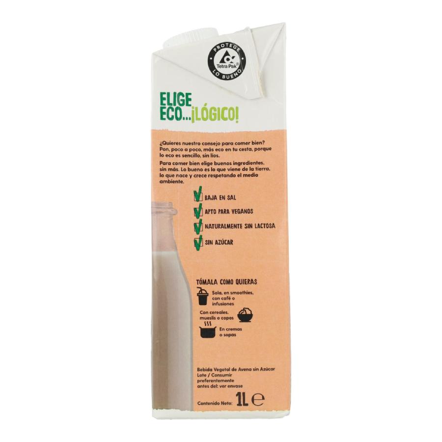 6x pakjes biologische haverdrank zonder suiker Ecocesta 1 l