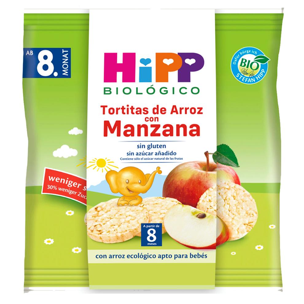 3er-Pack glutenfreie Bio-Reiswaffeln mit Apfel für Babys ab 8 Monaten HiPP 30 g