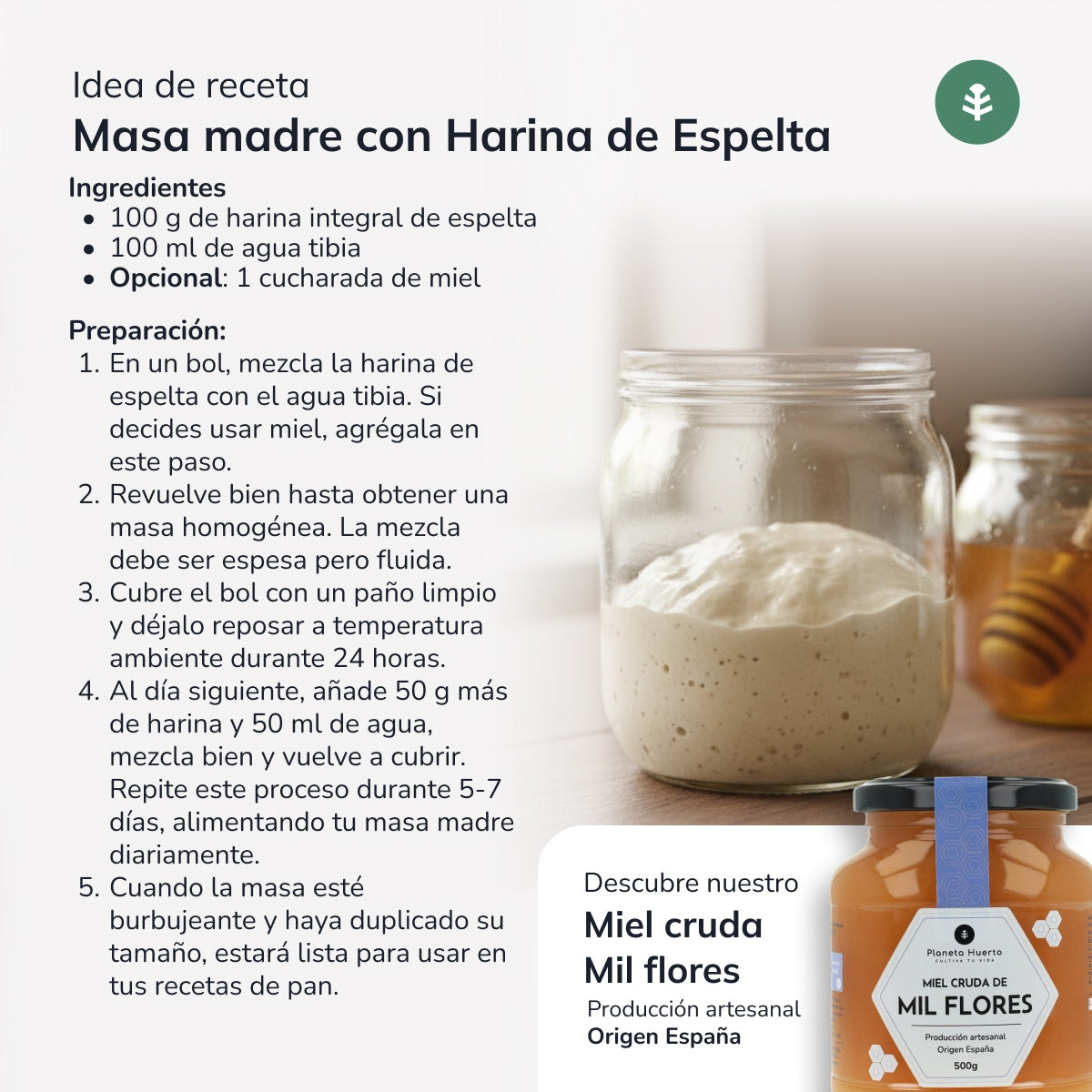 Harina Integral de Espelta Eco Planeta Huerto 800 g