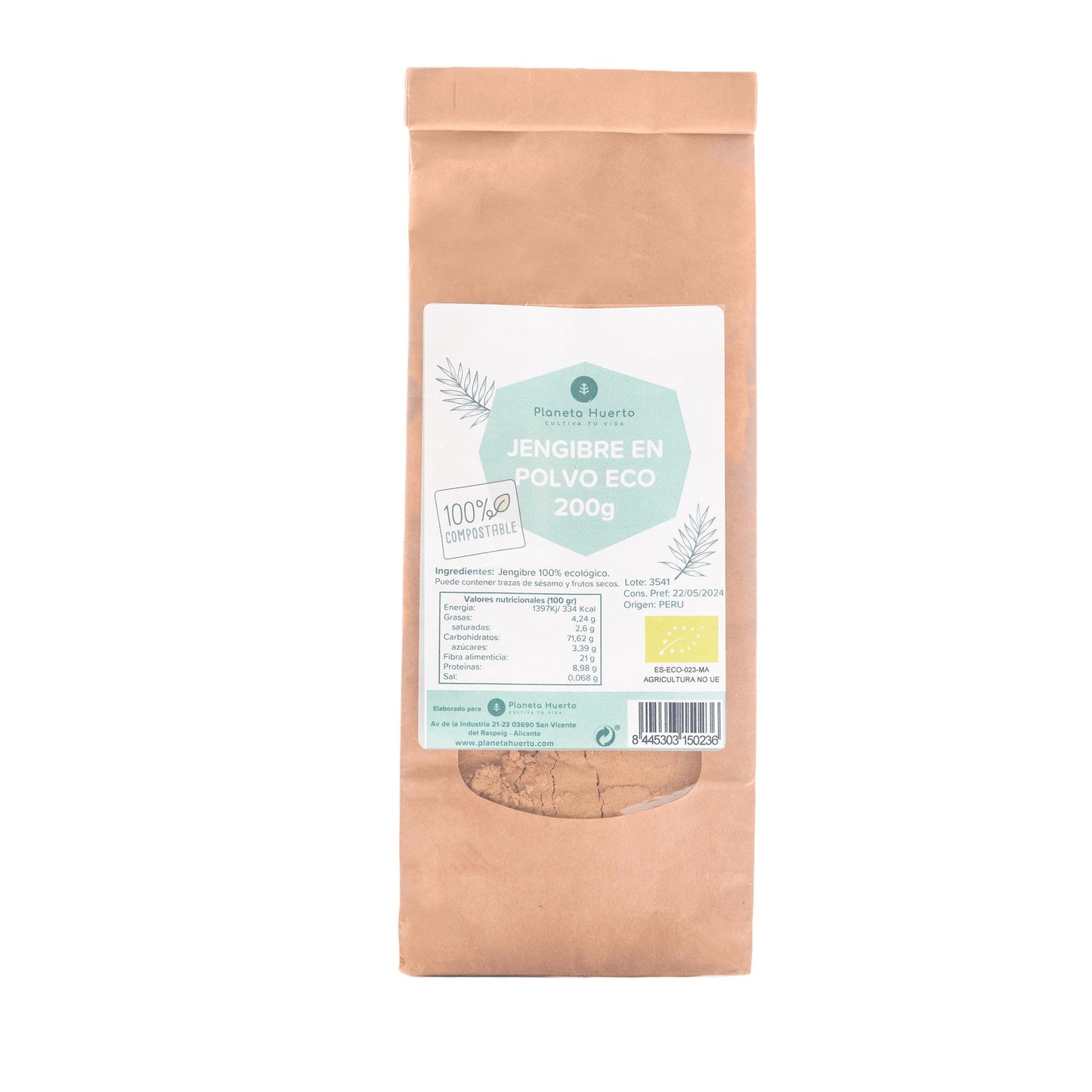 Ginger powder ECO Planeta Huerto