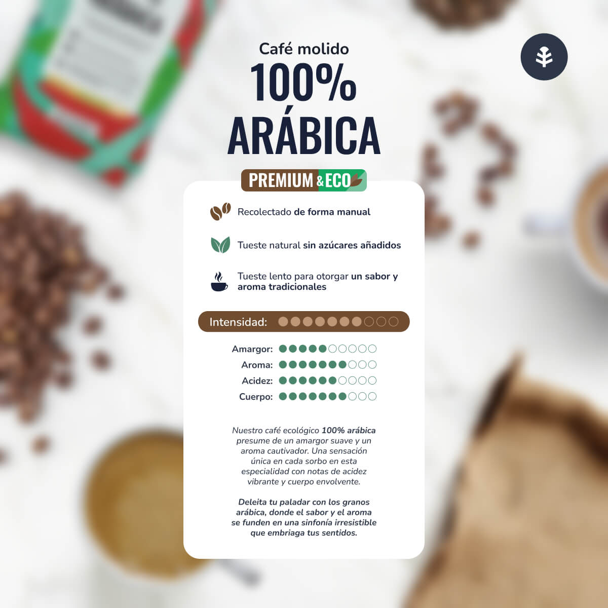 100% Arabica Planet Orchard Eco gemahlener Kaffee 250 g