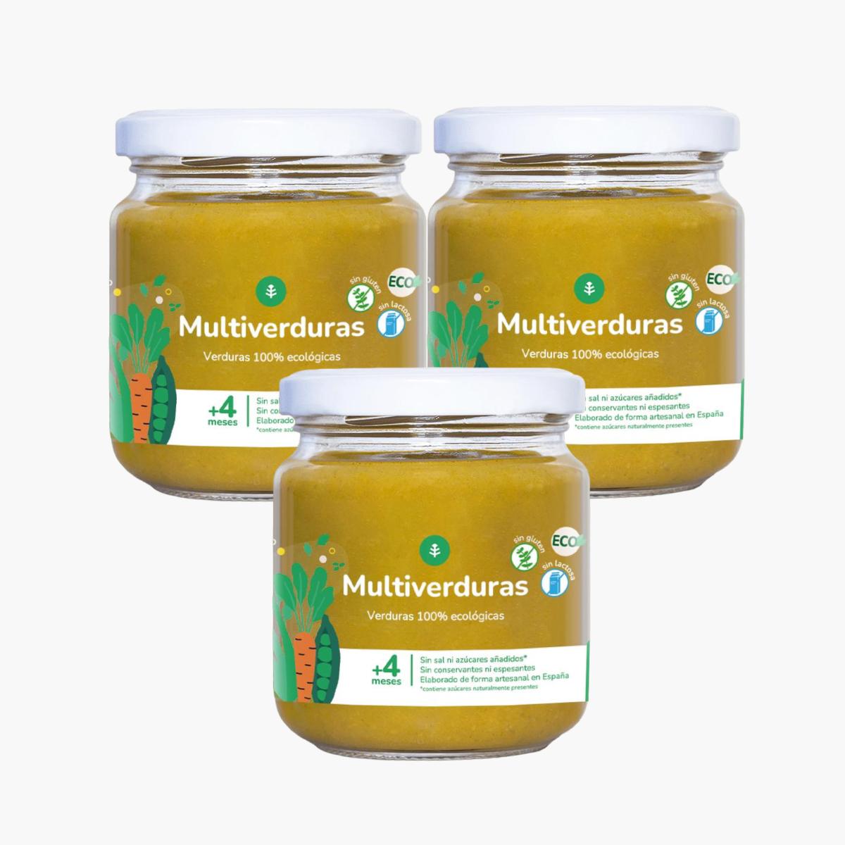 Pak 3x Biologische Multi-groente Bio Garden Planet 180 g