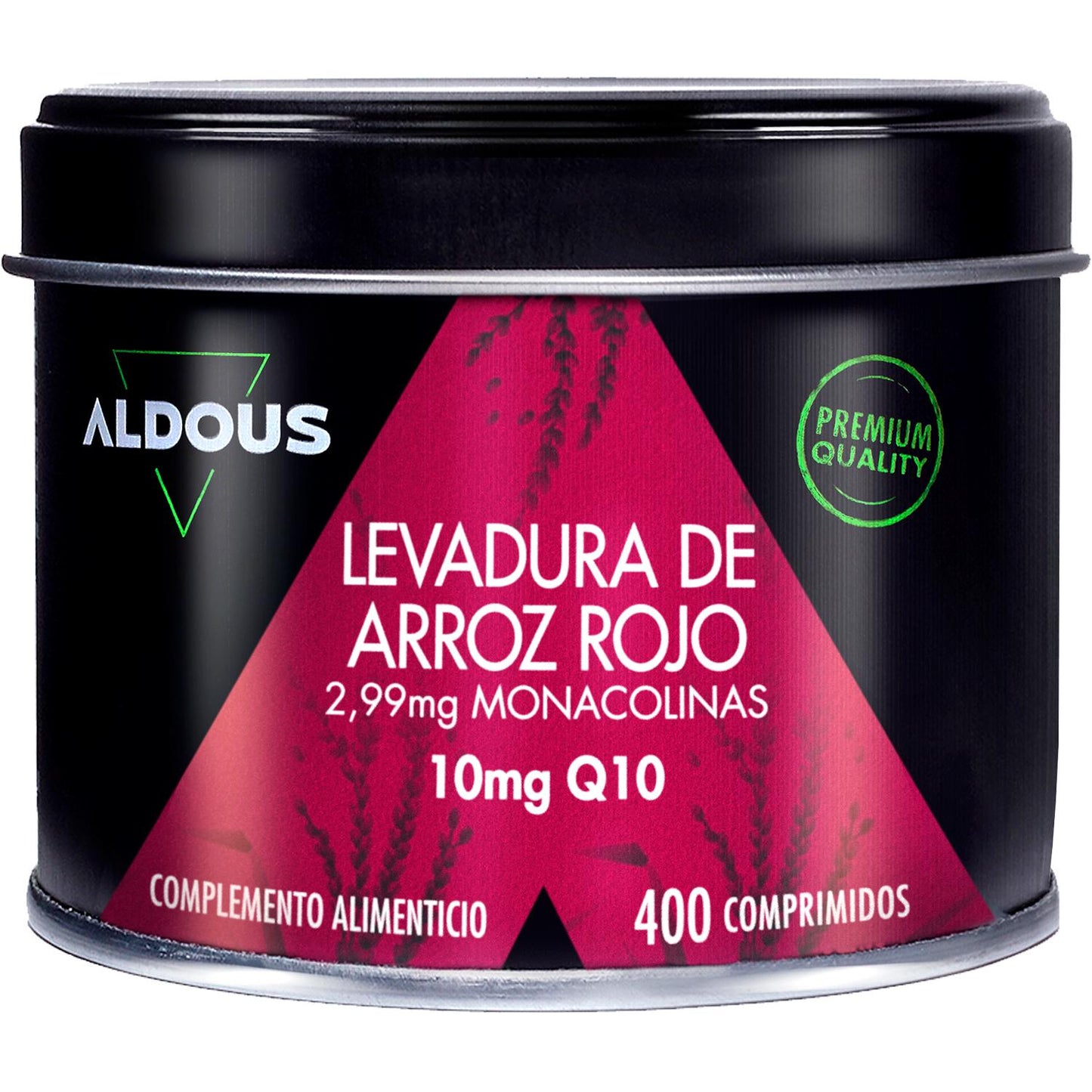 Levure de riz rouge 2,99 mg de monacoline avec coenzyme Q10 Aldous Bio 400 comprimés