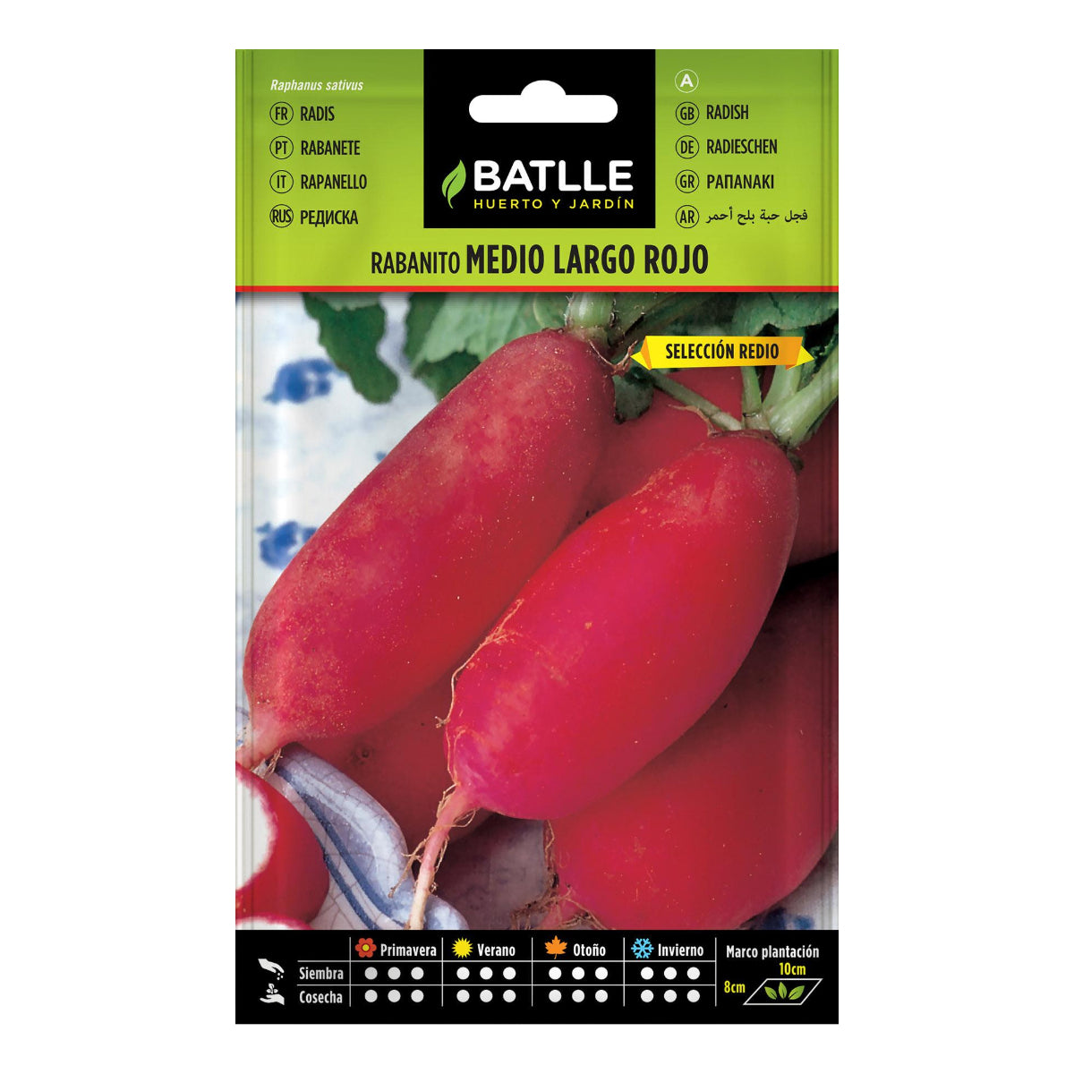 Batlle medium red radish seeds