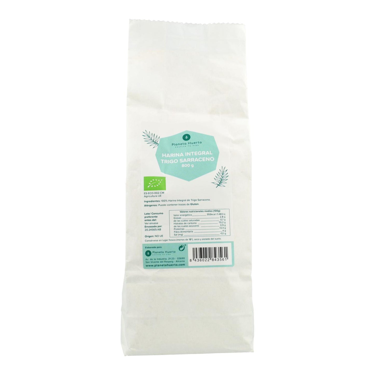 Farina integrale di grano saraceno Eco Planeta Huerto 800 g