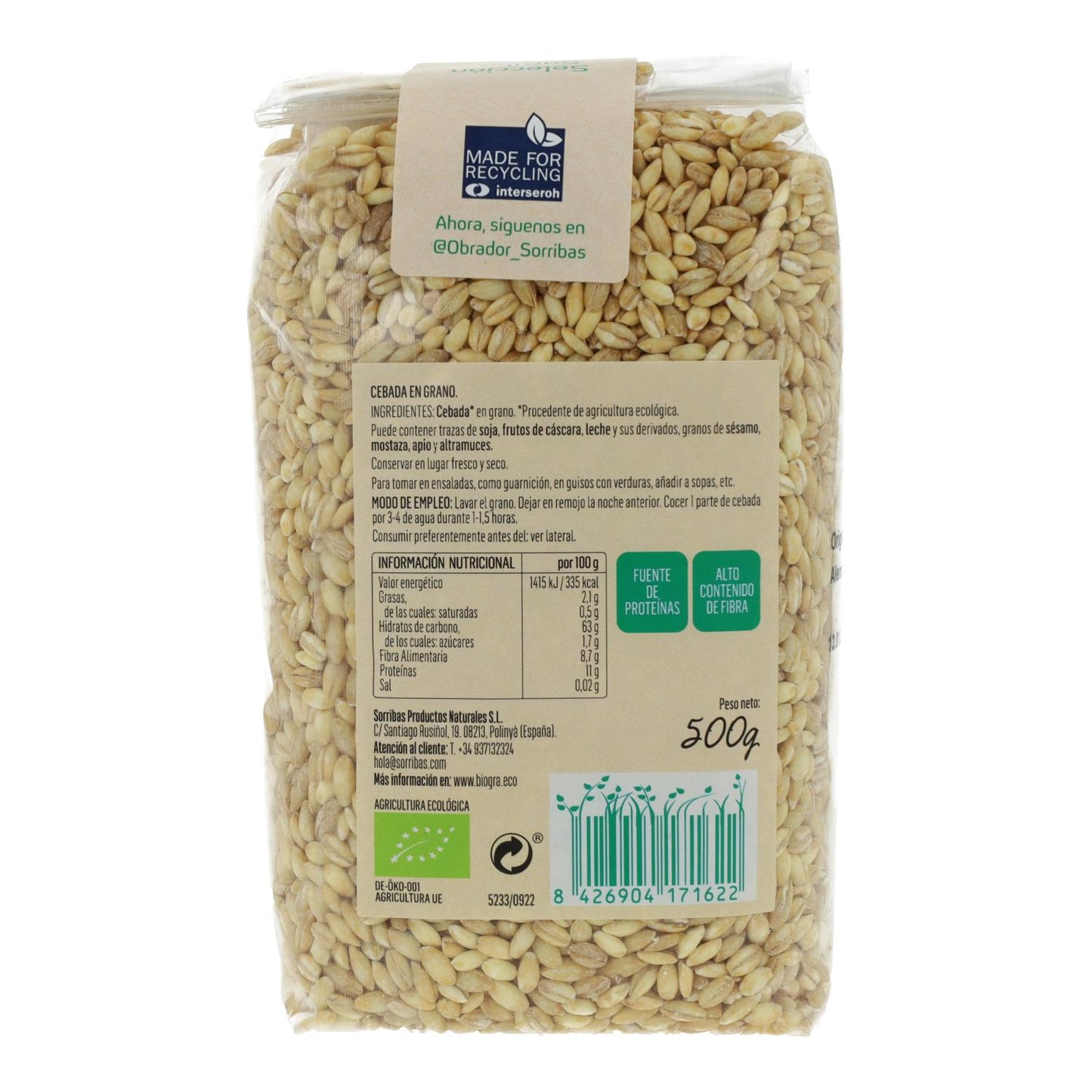 Orzo in chicchi Biográ, 500 g