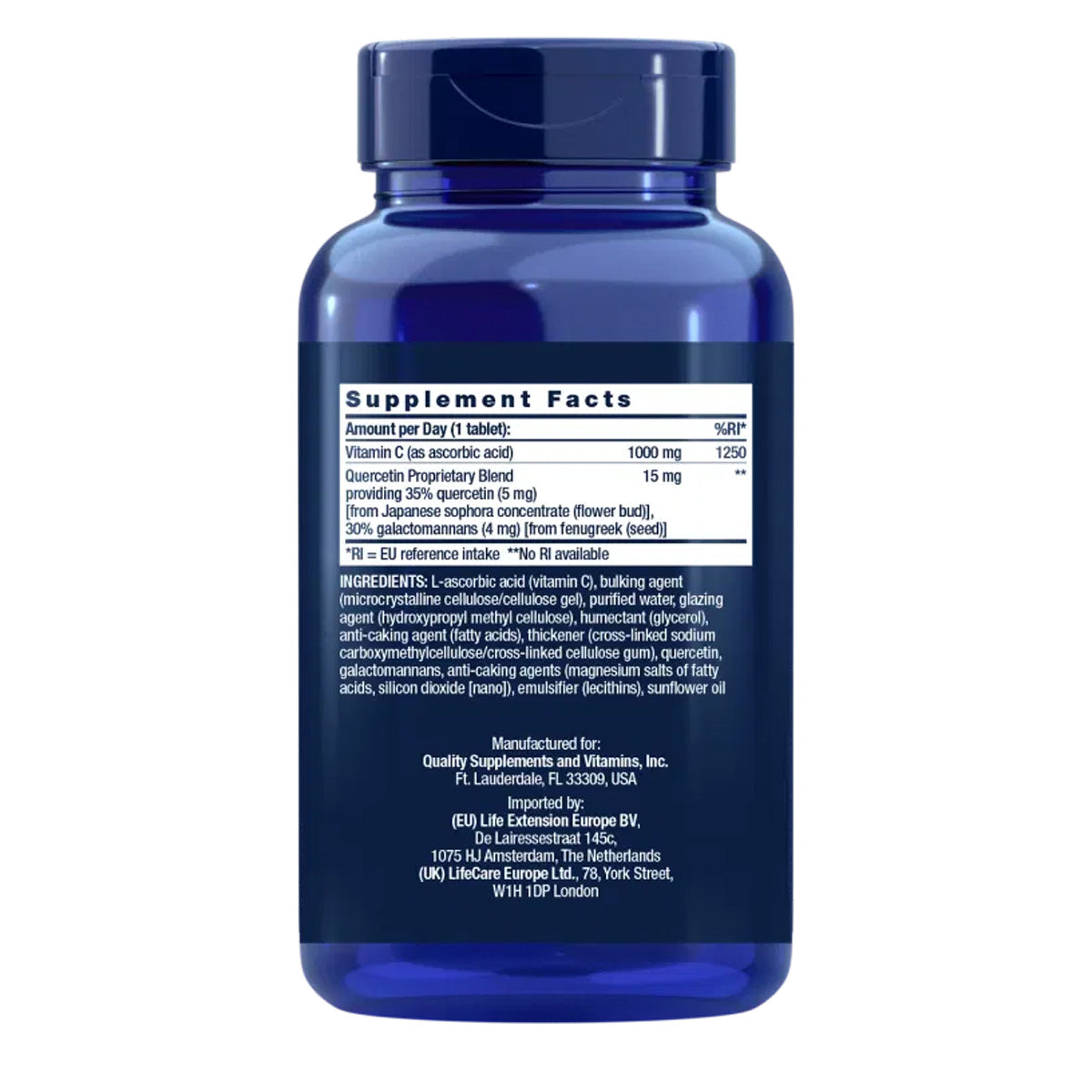 Vitamin C och quercetin fytosom, Life Extension 250 tabletter