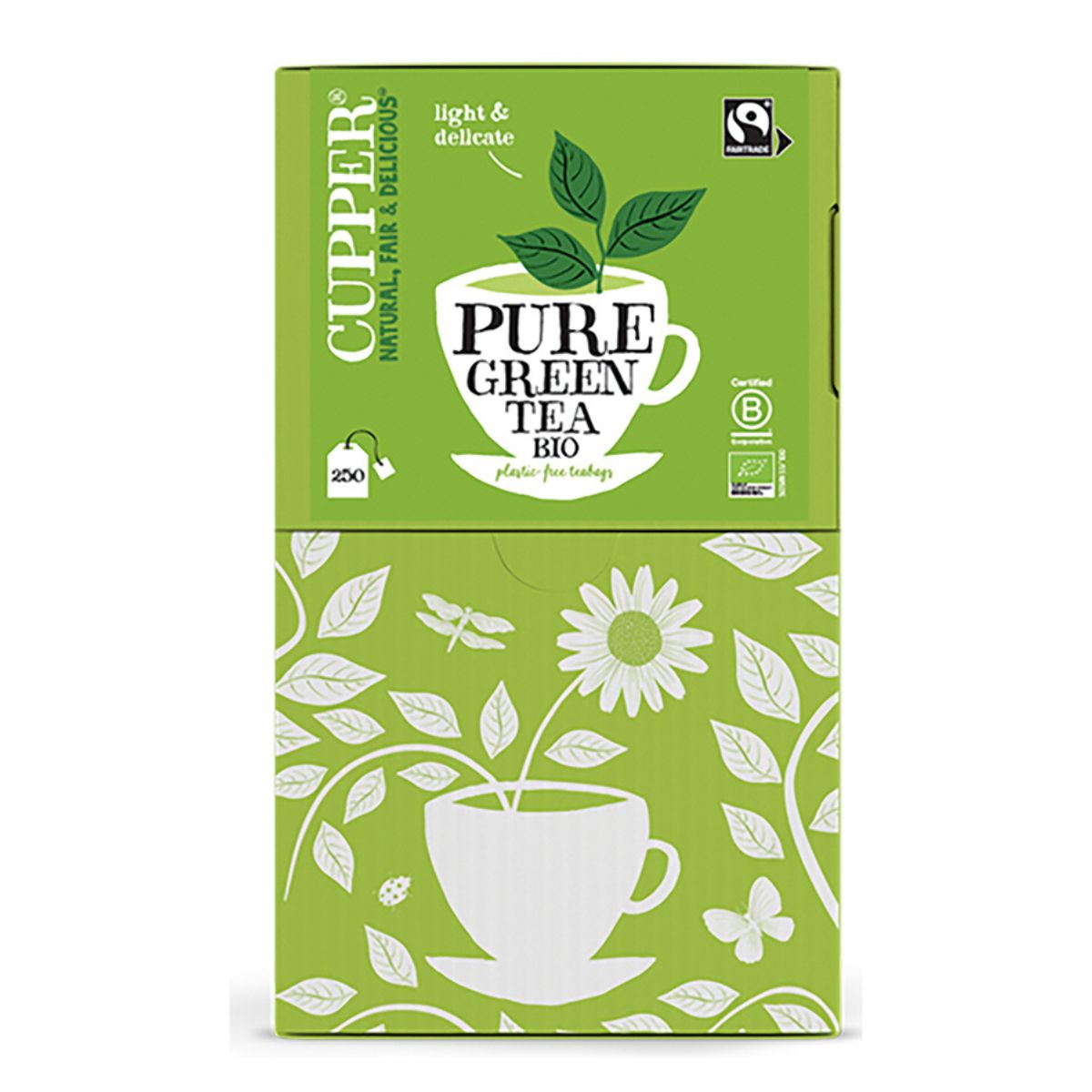 Infuso di tè verde biologico Cupper 250 bustine