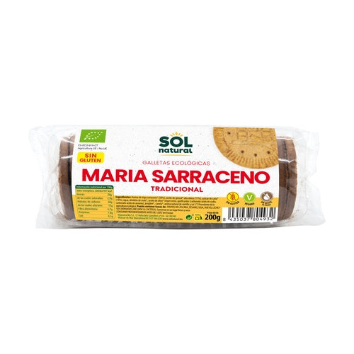 María-kex av ekologiskt bovete Sol Natural 200 g