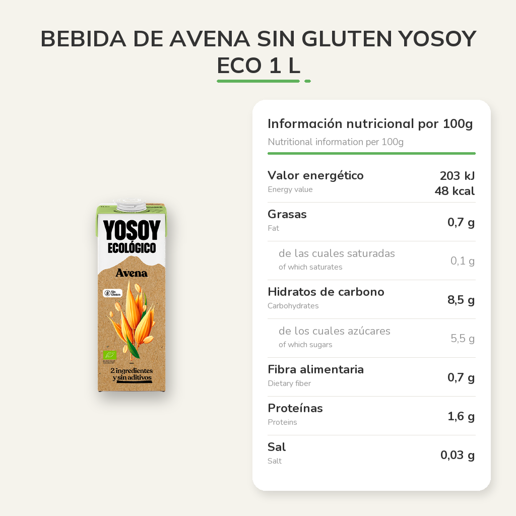 Información nutricional