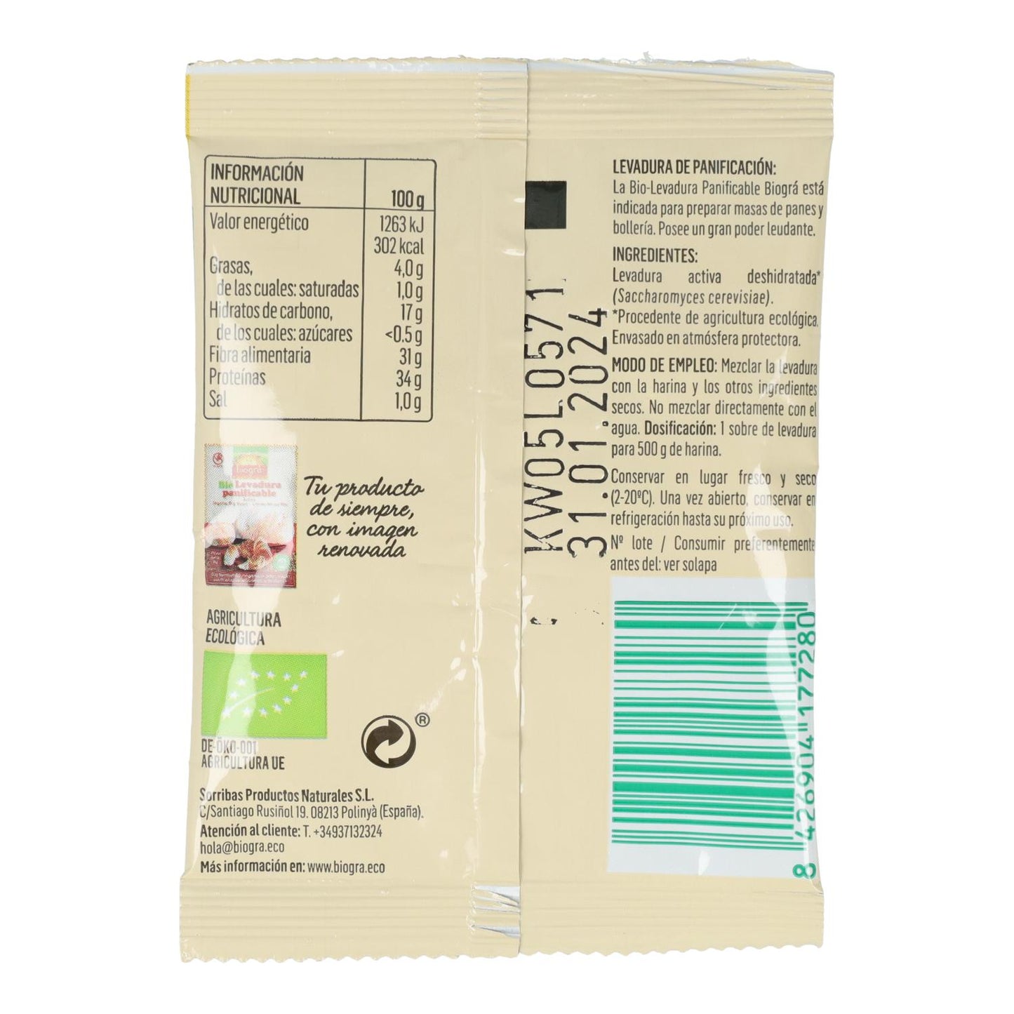 Glutenfri jäst Biográ 9 g