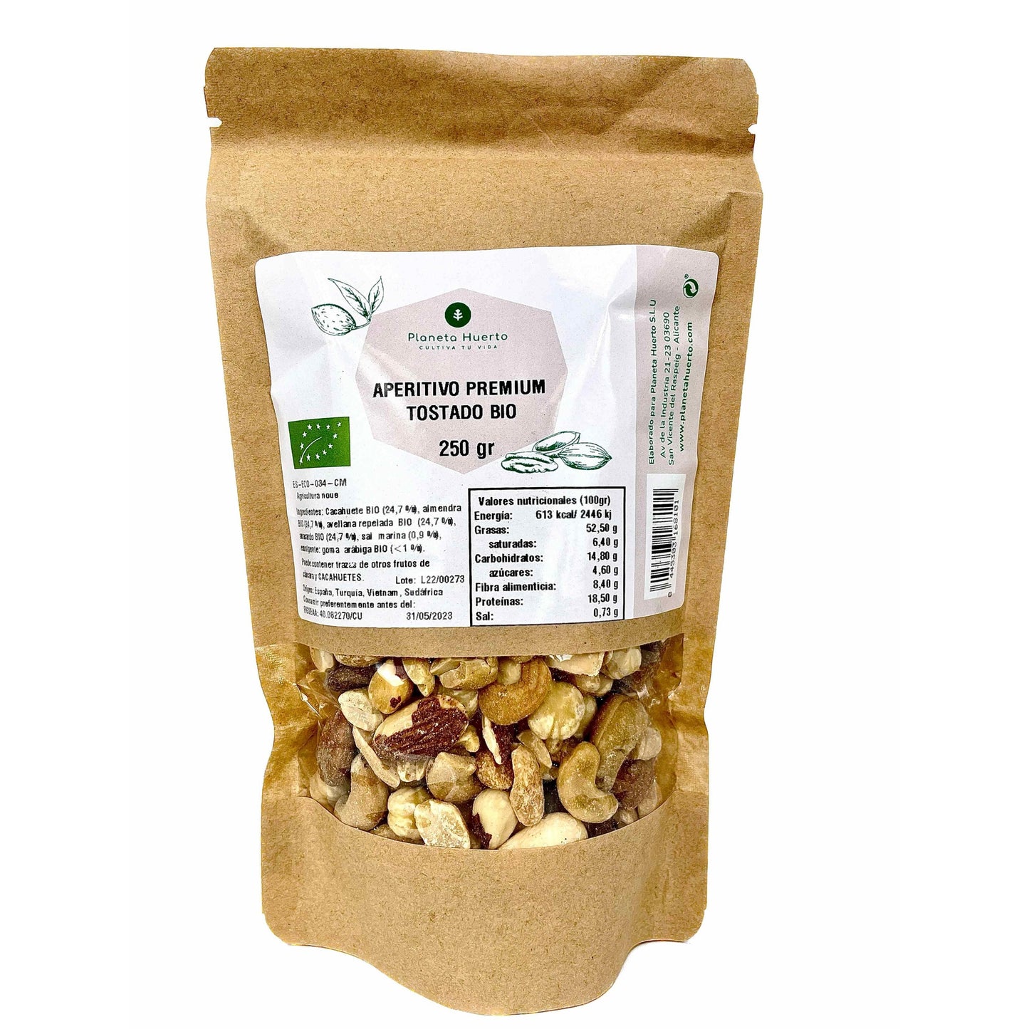Mix av rostade nötter och torkad frukt ECO Planeta Huerto 250 g