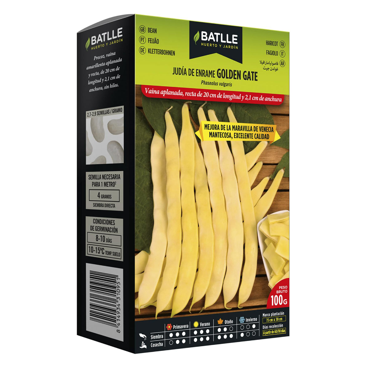 Nasiona fasoli Golden Gate 100 g Batlle