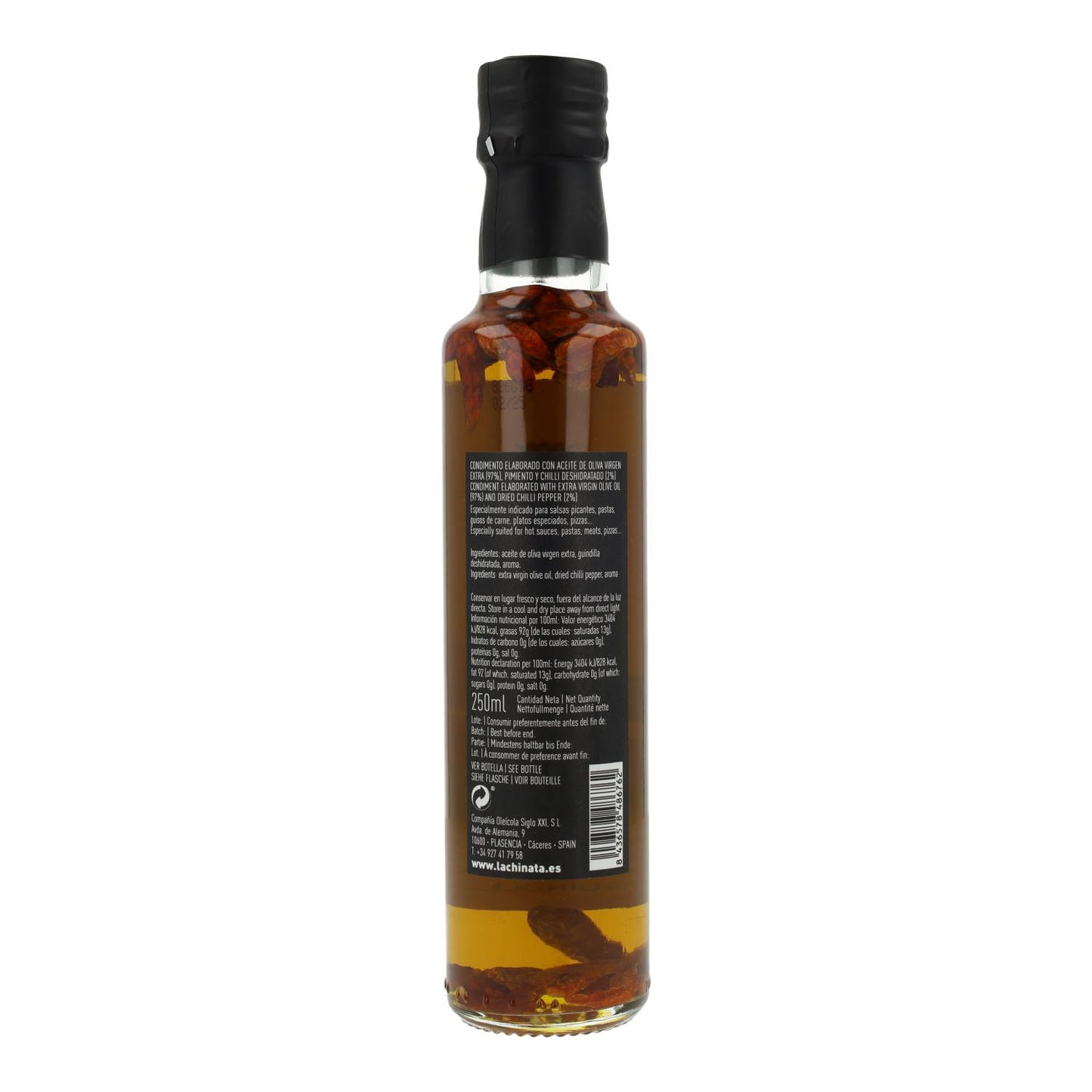 Huile aromatisée au piment La Chinata 250 ml