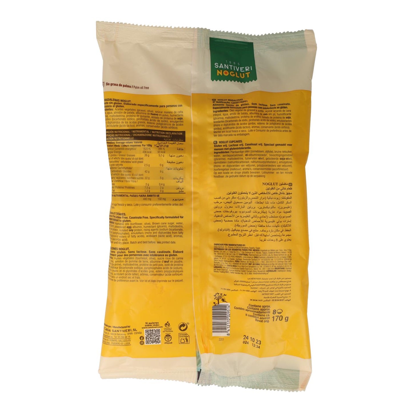 Muffins sans gluten Santiveri Noglut 170 g