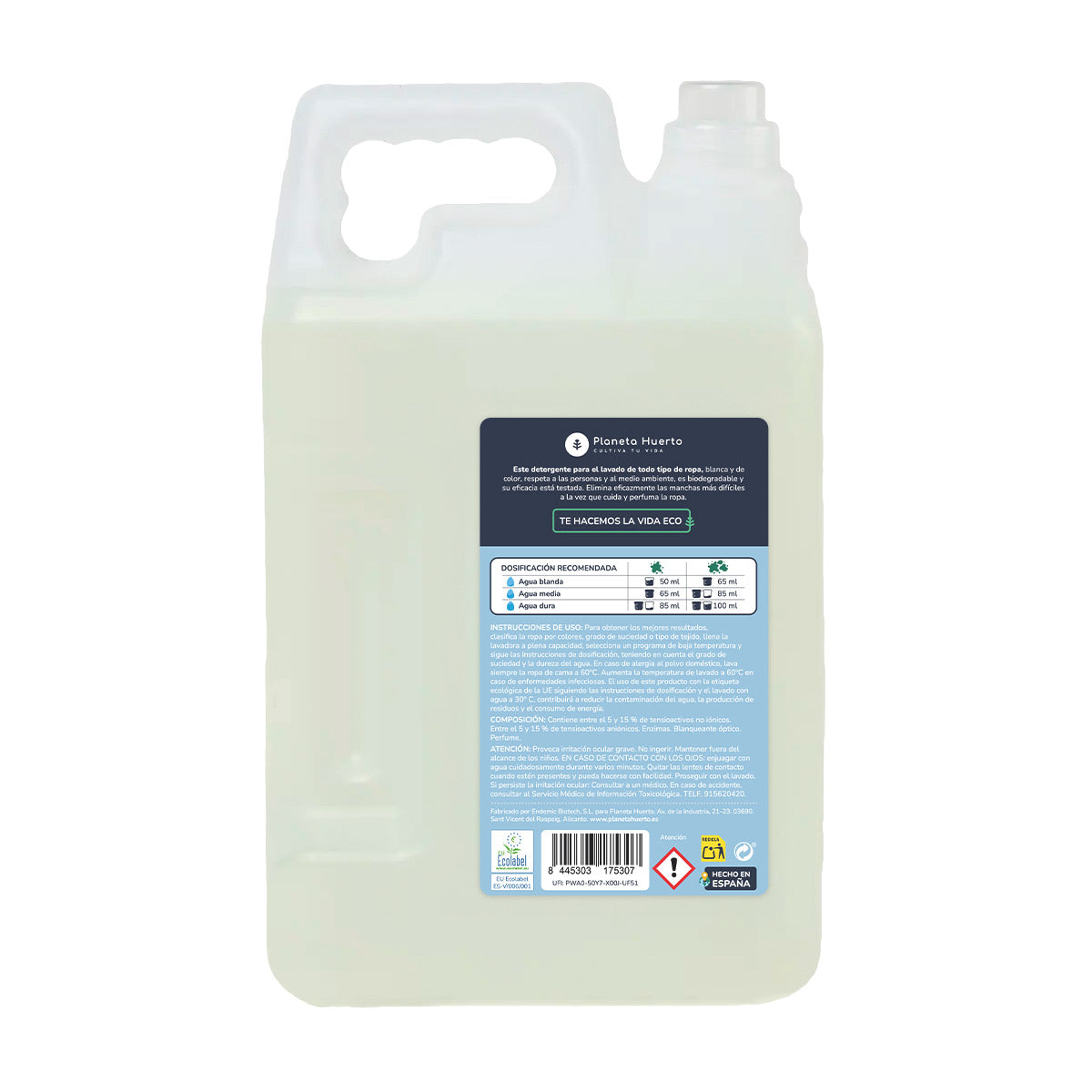 Pack 3 x Lessive liquide Eco Natural Clean Clothes Scent Planet Garden 5 Litres