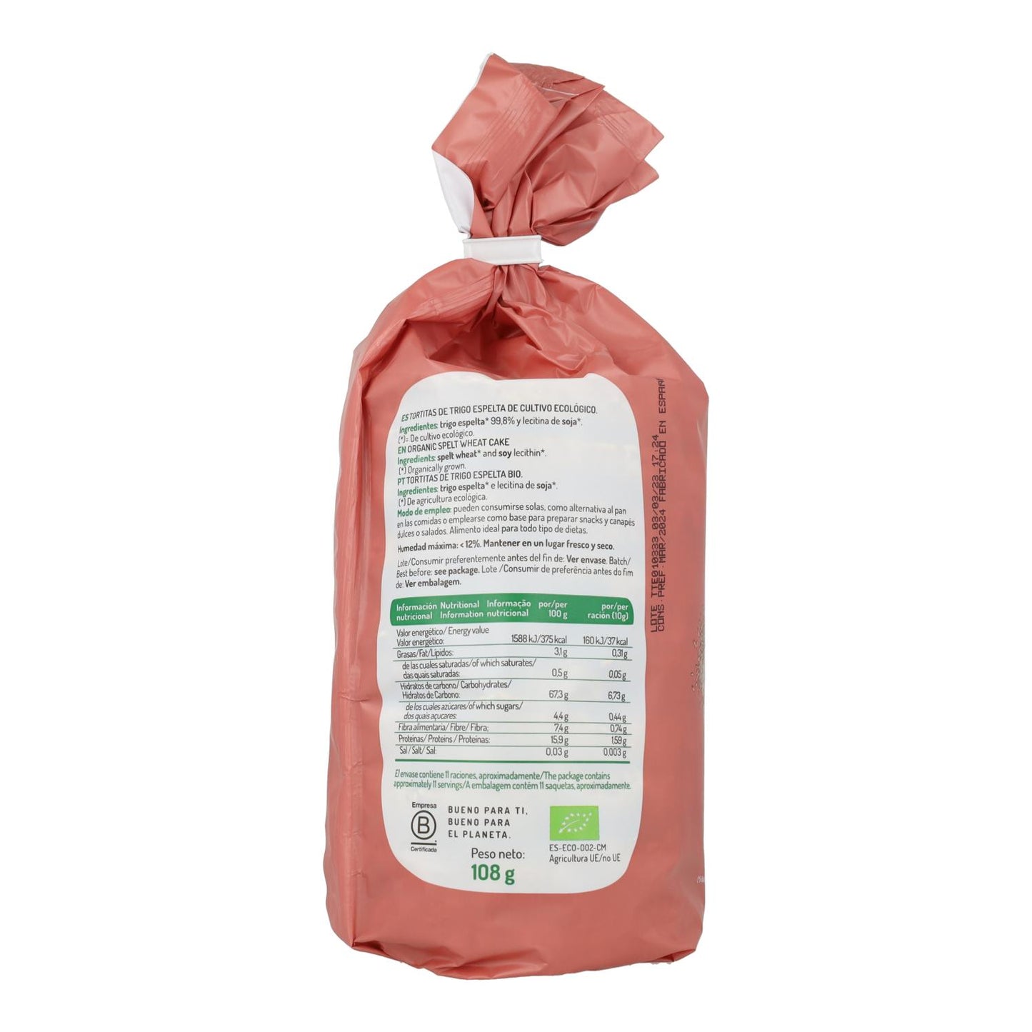 El Granero Spelt Wheat Pancakes, 100 g