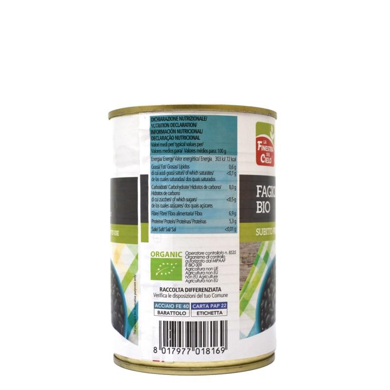 La Finestra Sul Cielo haricots noirs en conserve 400g