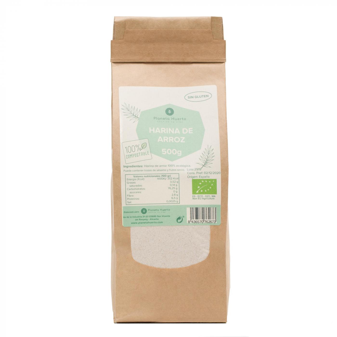Glutenvrij Bruin Rijstmeel ECO Planeta Huerto 500 g
