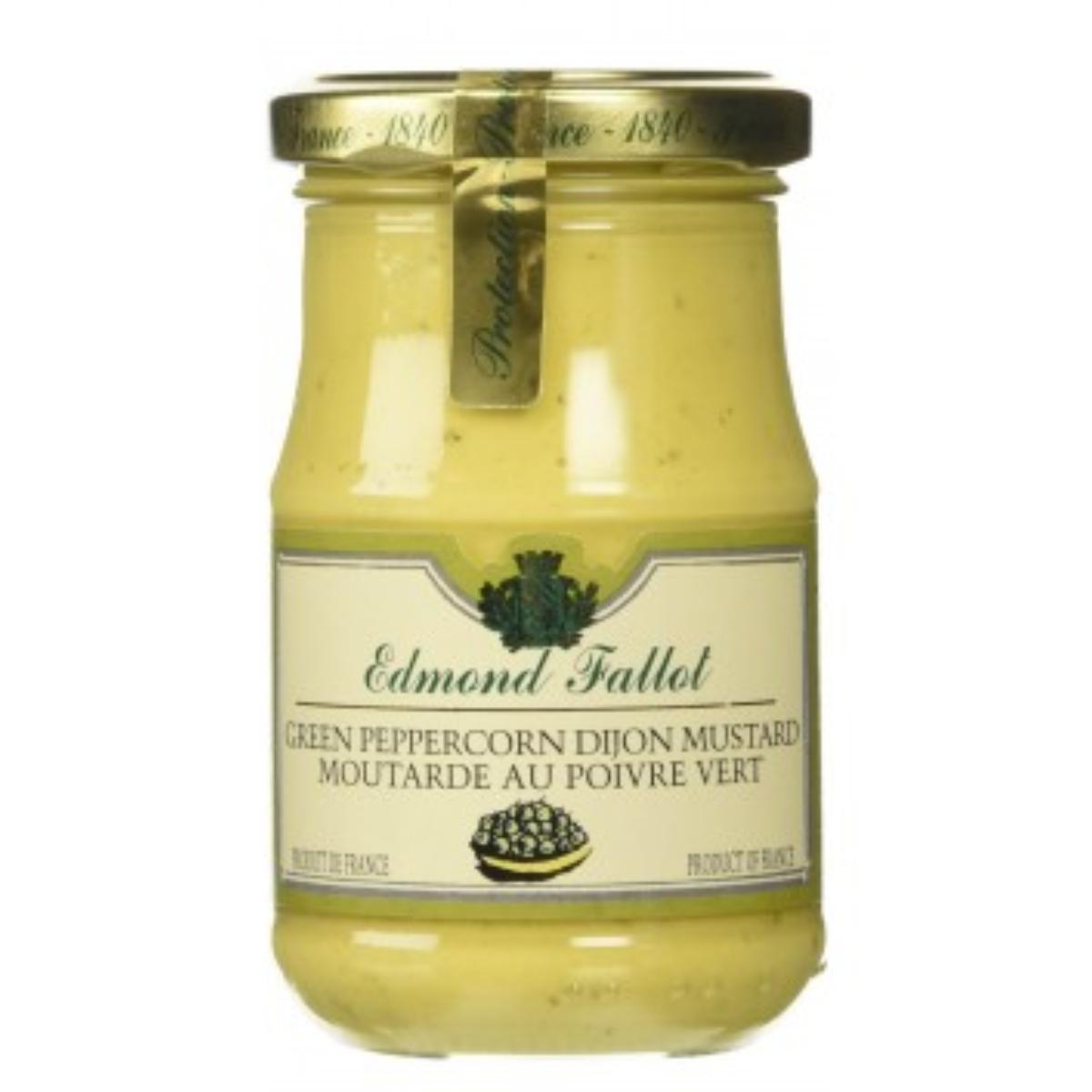 Moutarde de Dijon Edmond Fallot aux grains de poivre vert 210 g