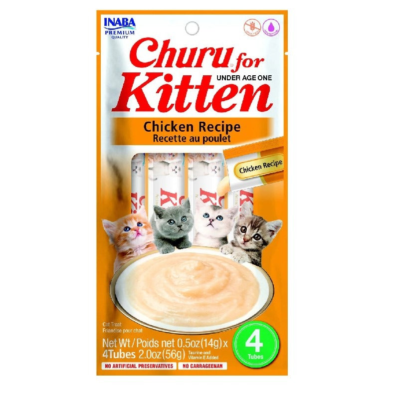 Churu Kitten Chicken Recipe Creamy Cat Snack 4 x 14 g