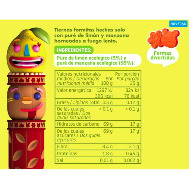 Snack biologico mela e limone 25 g, Triboo