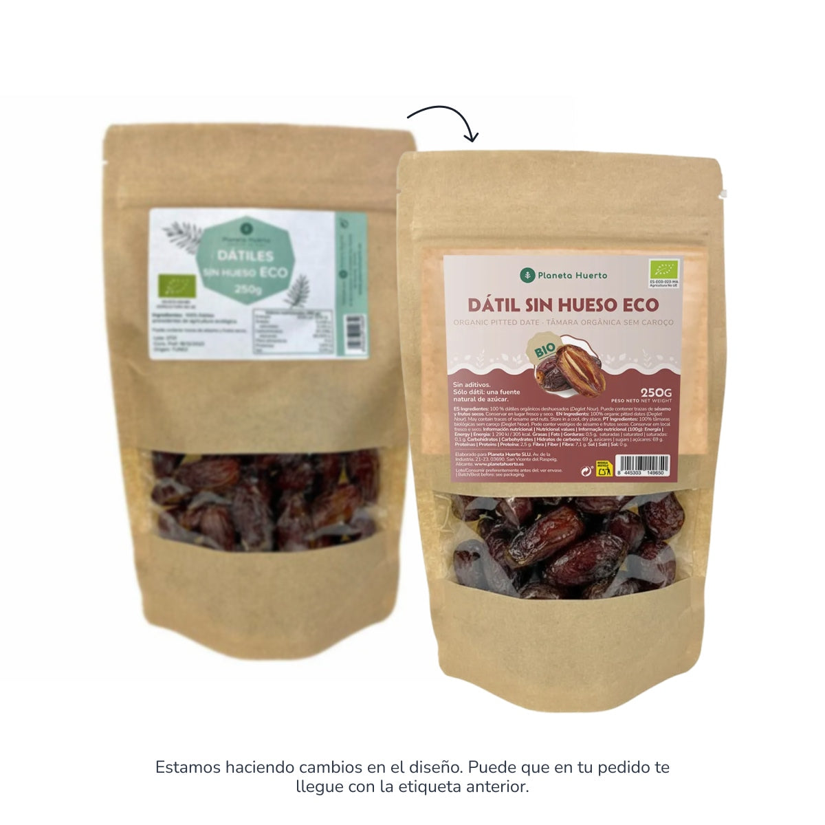 Urkärnade dadlar ECO Planeta Huerto 250 g