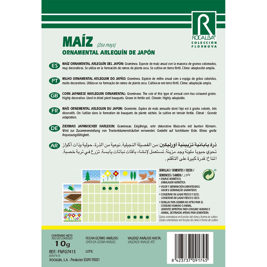 Japanese Harlequin Ornamental Corn Seeds