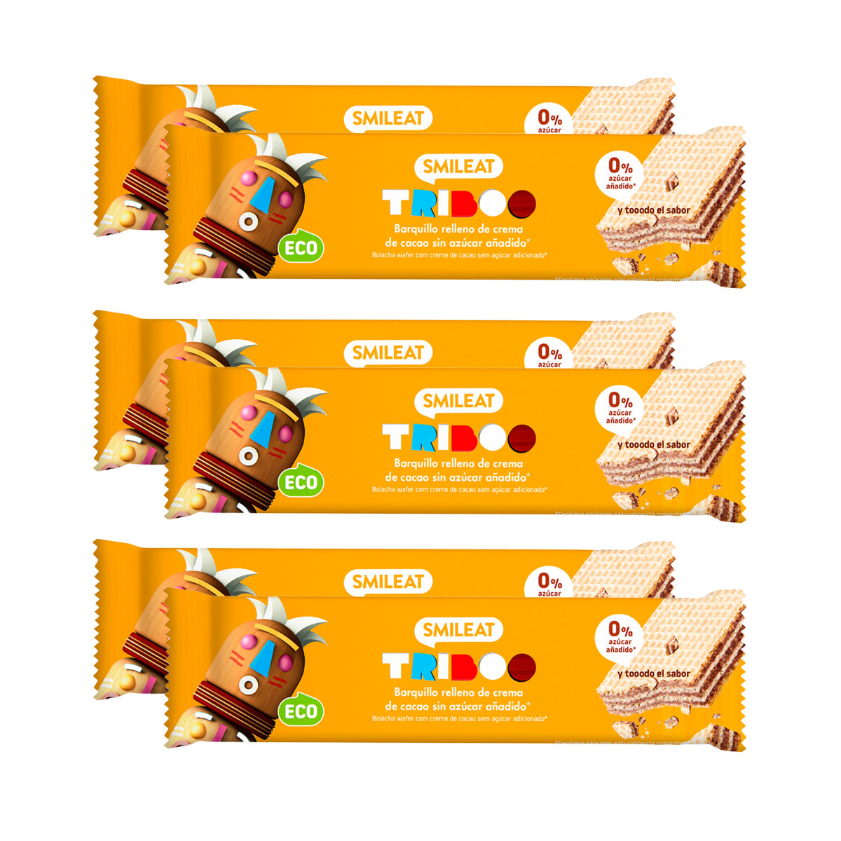 6-pack fyllda kakor 30 g ekologiska Smileat