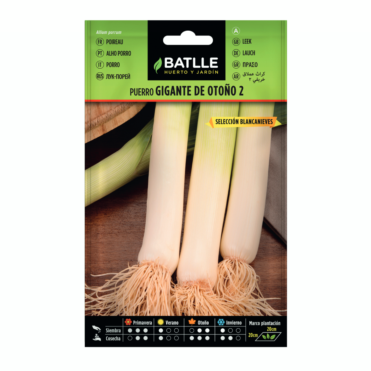 Giant Autumn Leek Seeds 2 sel. Blancanieves Batlle