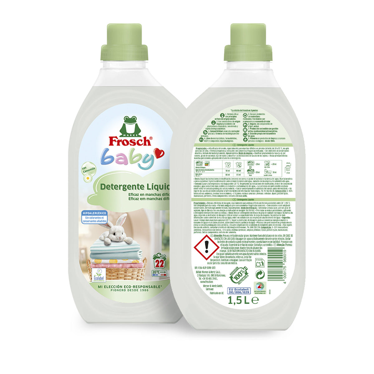 Détergent pour bébé, Frosch, 1500 ml