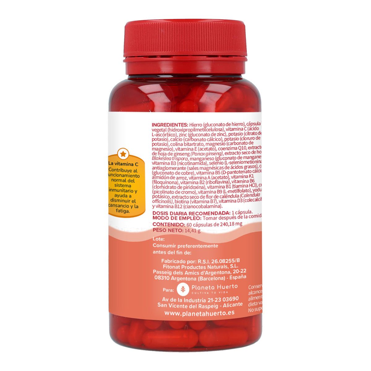 Multivitaminencomplex Planet Orchard 60 Caps